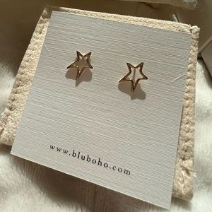 Brand New 14k Gold Bluboho “Bright Star” earring pair